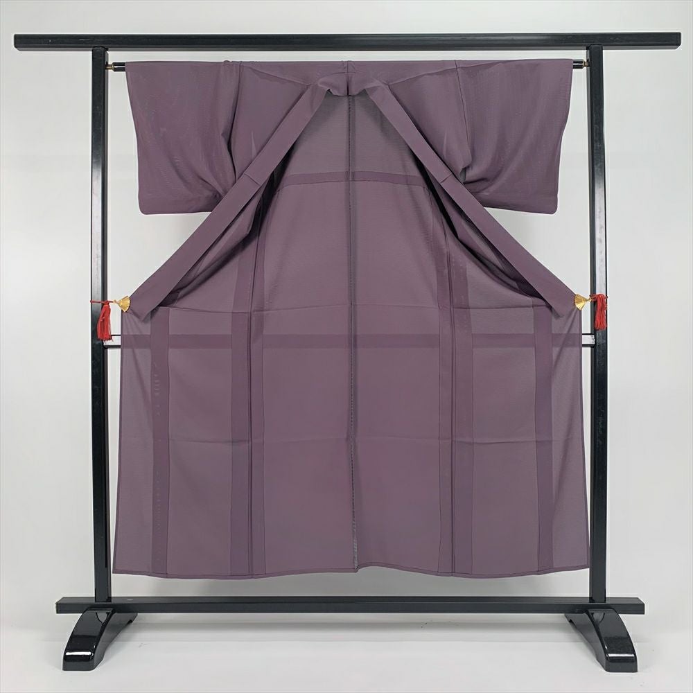 中古）夏色無地 紫 セミフォーマル シンプル 光沢感 SS【身丈】150cm