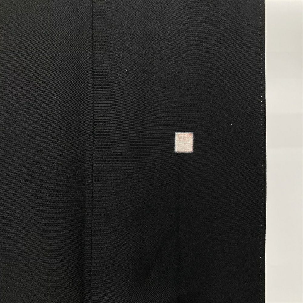 中古）黒留袖 黒 フォーマル 金駒刺繍 金彩 大名行列図 五つ紋 落款 袷