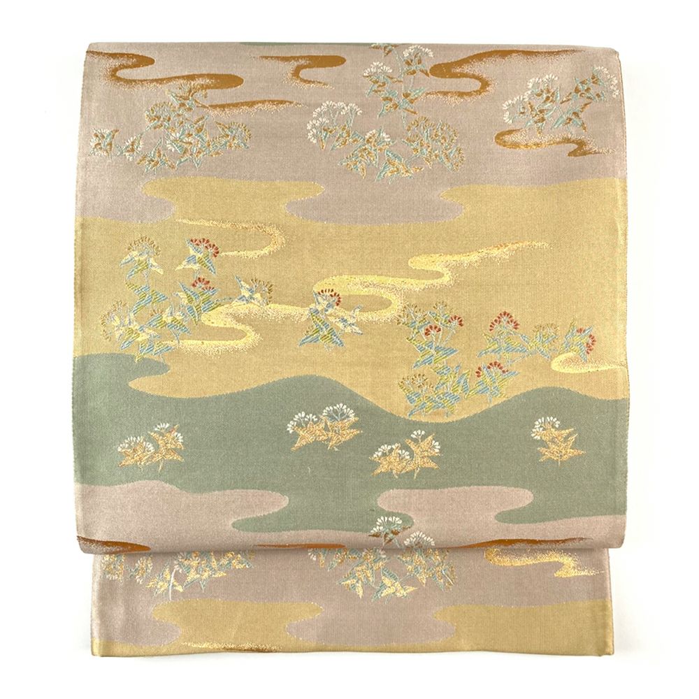 ［8167］袋帯 美品 鳳凰亀甲花文様 金糸 六通 金 正絹 着物 フォーマル 8167］袋帯 美品 鳳凰亀甲花文様 金糸 六通 金 正絹 着物 フォーマル