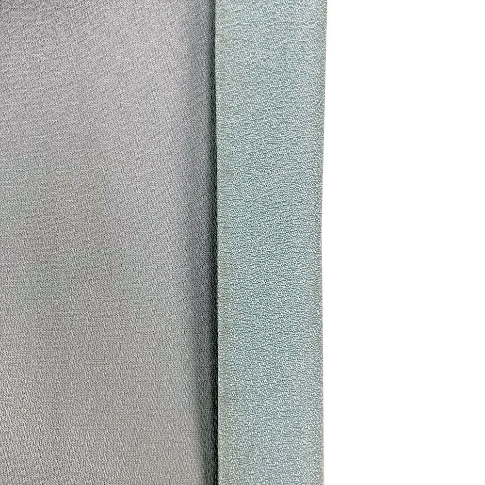 中古）振袖 水色 たたき染め 睡蓮 秋山庄太郎 袷 M【身丈】161.5cm【裄