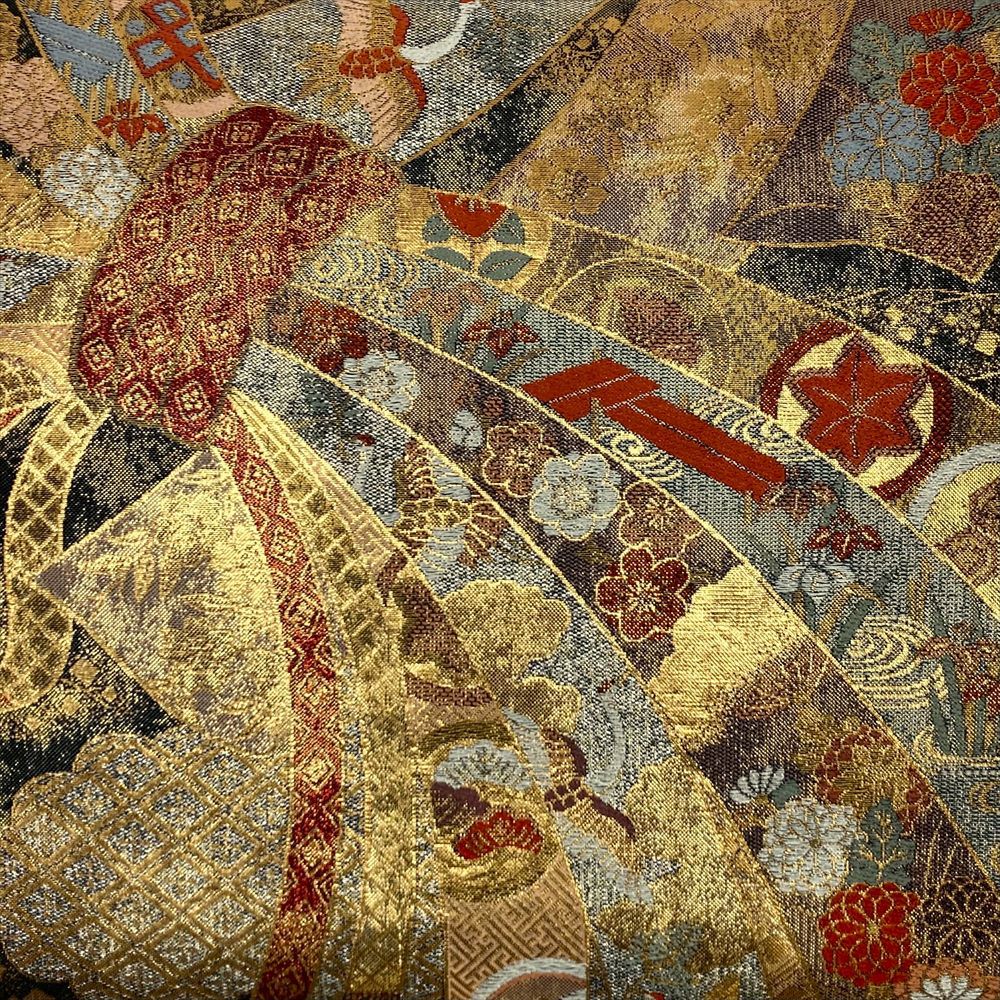 中古）袋帯 金 フォーマル セミフォーマル 六通 金糸 束ね熨斗 吉祥文