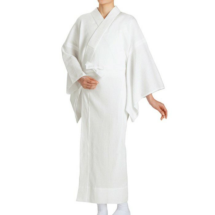 ストレッチ麻綿長襦袢 新品）【夏用】綿麻長襦袢（格子織）（S・M・L・LL） 都粋