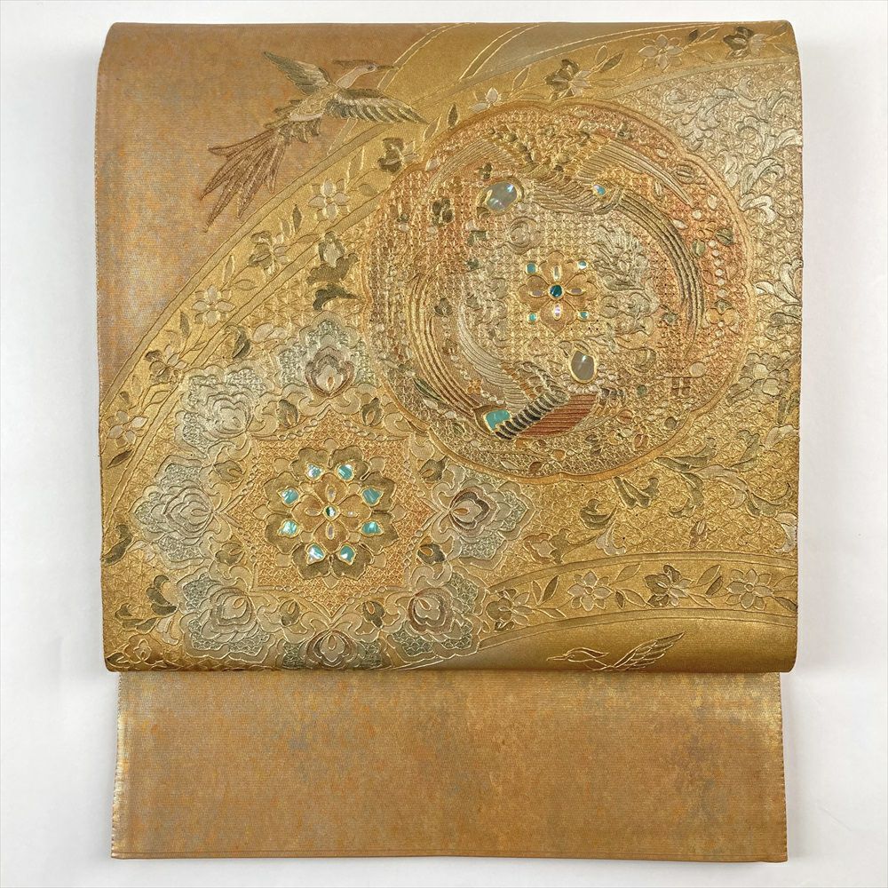 ［6466］袋帯 美品 辻ヶ花 金銀糸 六通 逸品 正絹 着物 フォーマル 中古）袋帯 黒 フォーマル セミフォーマル 六通 金糸 銀糸 辻が花