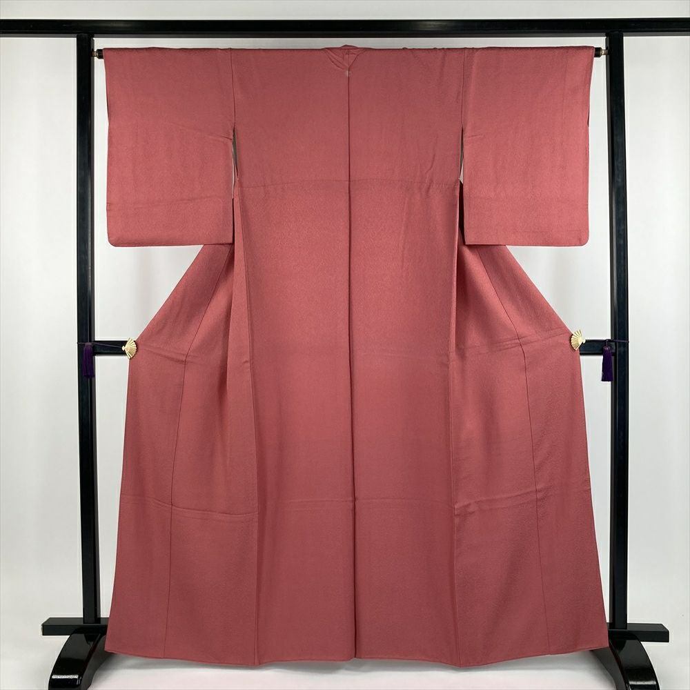 色無地/ピンク/未使用品/適応身長146～152㎝/12267 楽天市場】【ポイント10倍】夏物 絽色無地 ポリエステル 渋めピンク