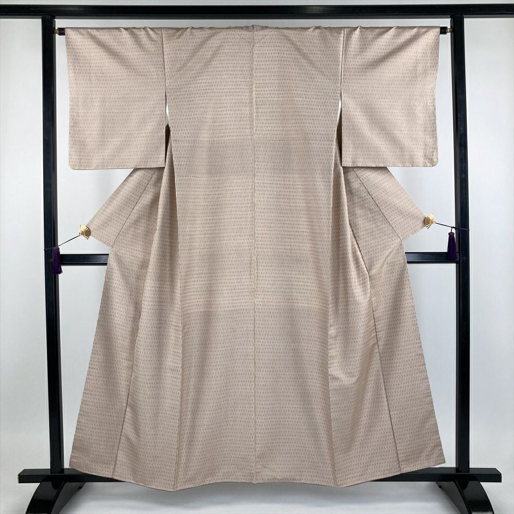 博多織　名古屋帯　献上柄　正絹　松葉仕立て　美品　上品なくすみピンク 中古）名古屋帯(八寸) ピンク 博多帯 献上柄 松葉仕立て 未洗い