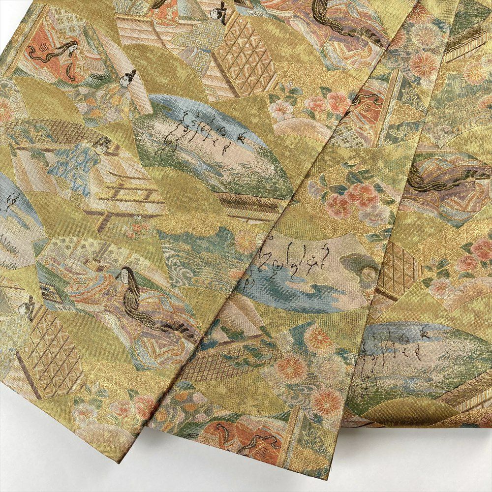 螺鈿帯　平安絵巻　　歳末セール 散華 華葩 さんげ けは No.1（100枚入） 表 平安絵巻の5絵柄×金銀2色