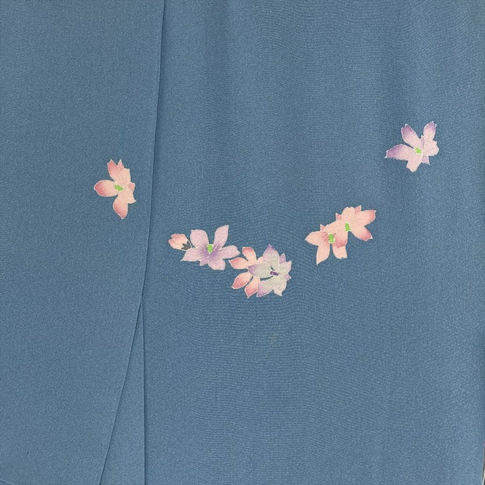 中古） 特撰加賀友禅 奥田勝将 訪問着 薄群青色 フォーマル 染め