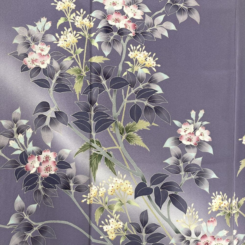 中古） 特撰加賀友禅 小田美知代 訪問着 藤色 紫 フォーマル 染め