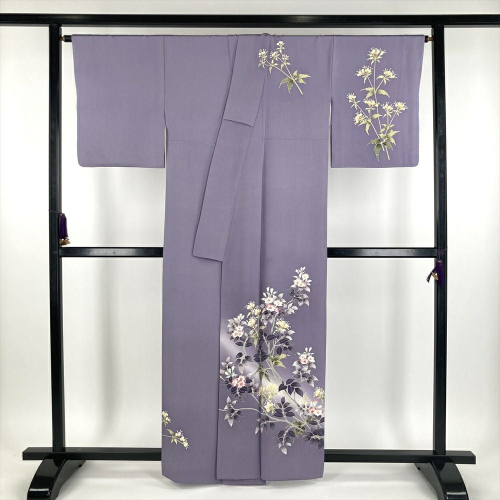 中古） 特撰加賀友禅 小田美知代 訪問着 藤色 紫 フォーマル 染め