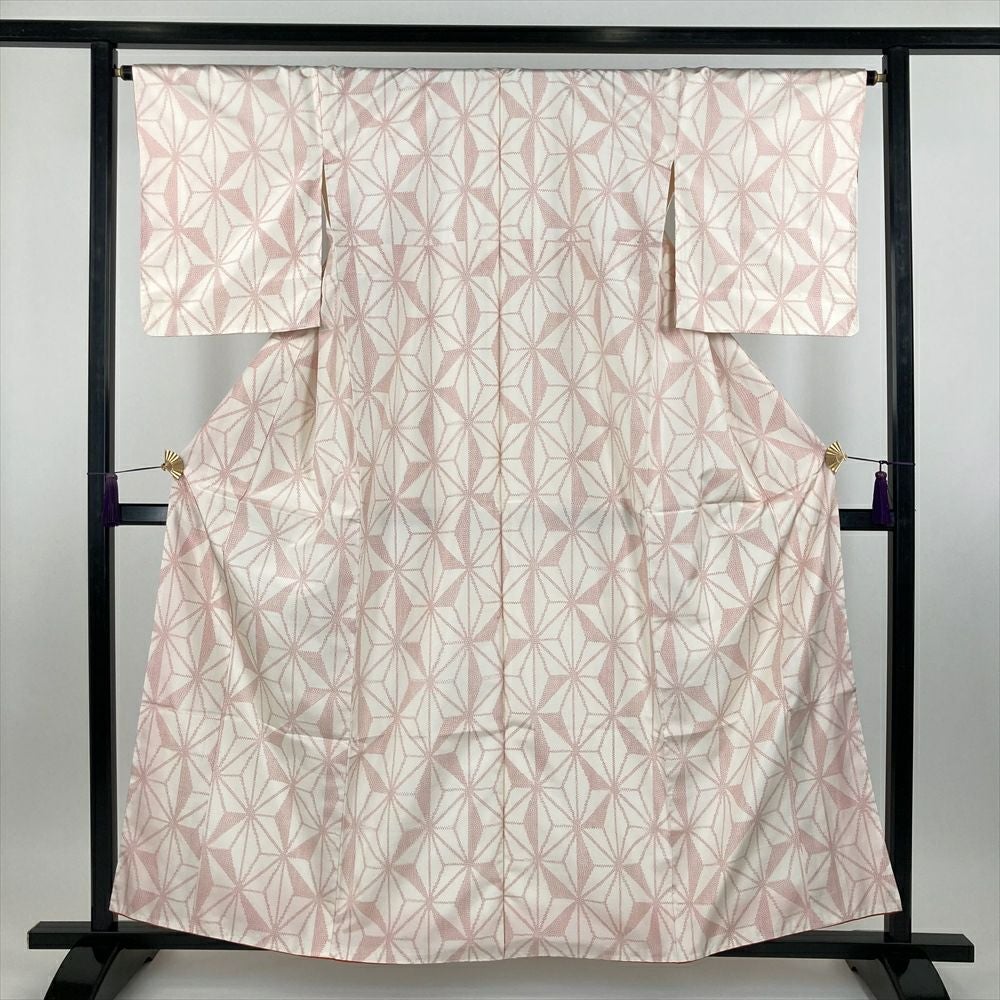 中古）夏色無地 ピンク 絽 S【身丈】157.5cm【裄丈】65.5cm