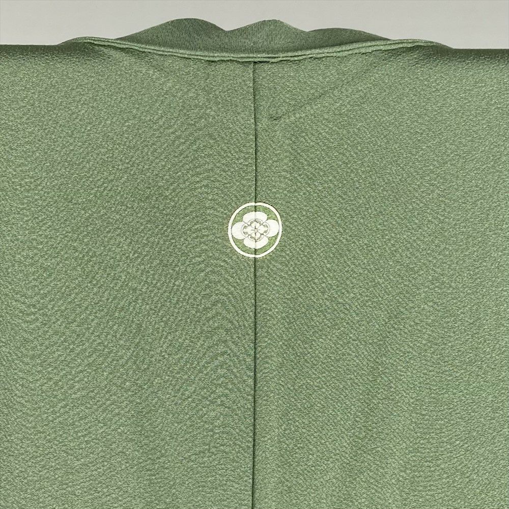 たんす屋 | リユース着物 色無地 緑色 セミフォーマル ちりめん 袷 未