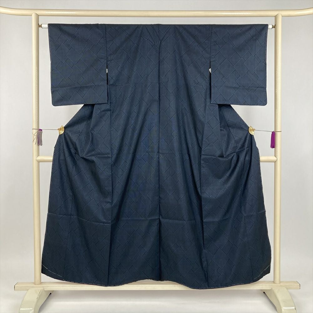 【着物】 訪問着 一つ紋 地紋起こし 葡萄文 身丈約161cm 裄丈約64cm 25z01-303 訪問着 身丈161cm 裄64cm レディース 袷 風景画 裄Mサイズ 秋冬春用