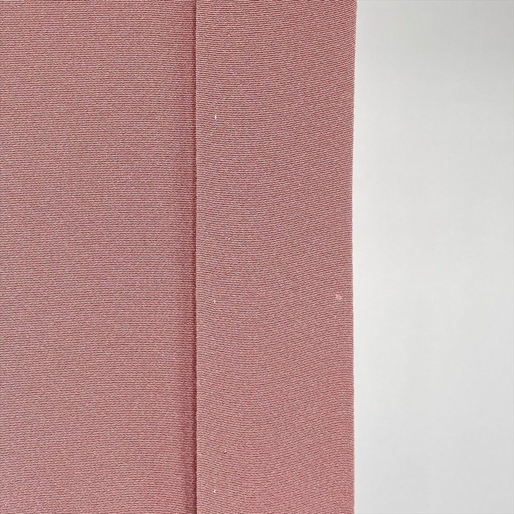 中古） 色無地 くすみピンク 薄紅梅色 セミフォーマル 染め ちりめん