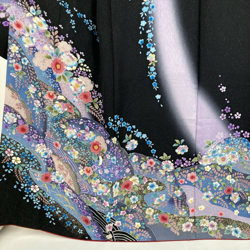 着物リメイク、黒の辻が花、正絹、チュニック、2点おまとめ、ヨウ