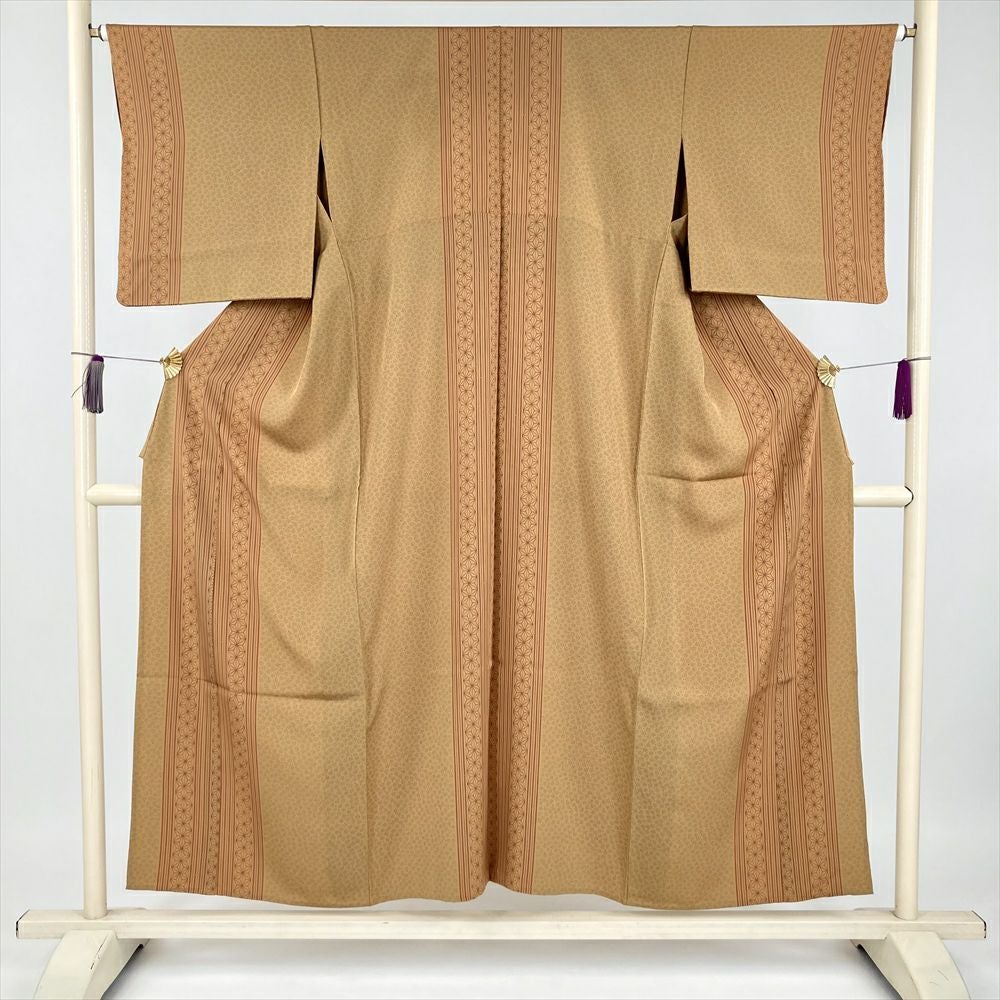 中古）振袖 青 フォーマル 金彩 金駒刺繍 竹 笹 疋田 宝尽くし 袷 M