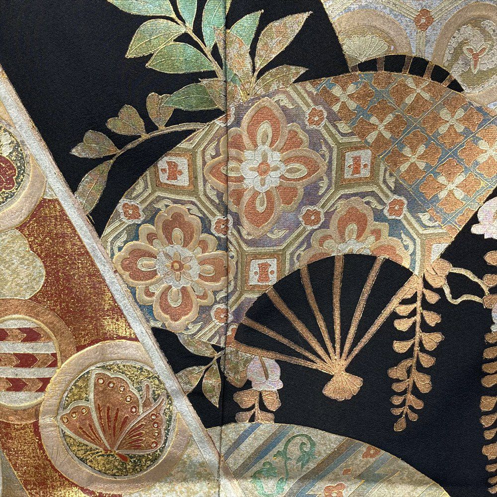 黒留袖 身丈158cm 裄丈63cm 正絹 美品 秀品 【中古】 美品】 黒留袖 身丈158cm 裄丈66.5cm 正絹 秀品 【公式通販】