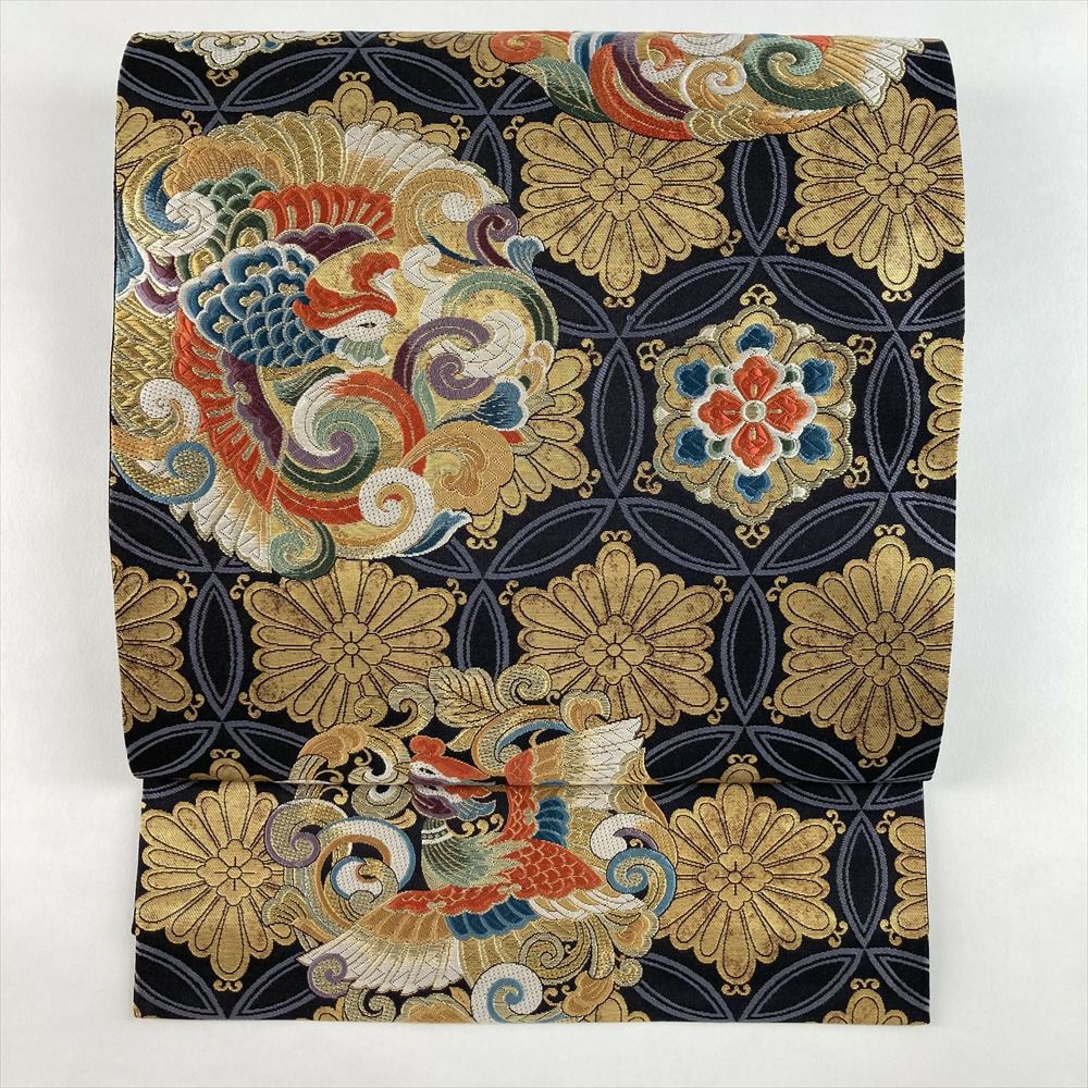 袋帯 四季の美しい花柄模様 松 金糸 金色 O-3404 週替わりSALE第二弾！】 【加納幸】 特選西陣織袋帯 ≪御仕立て上がり