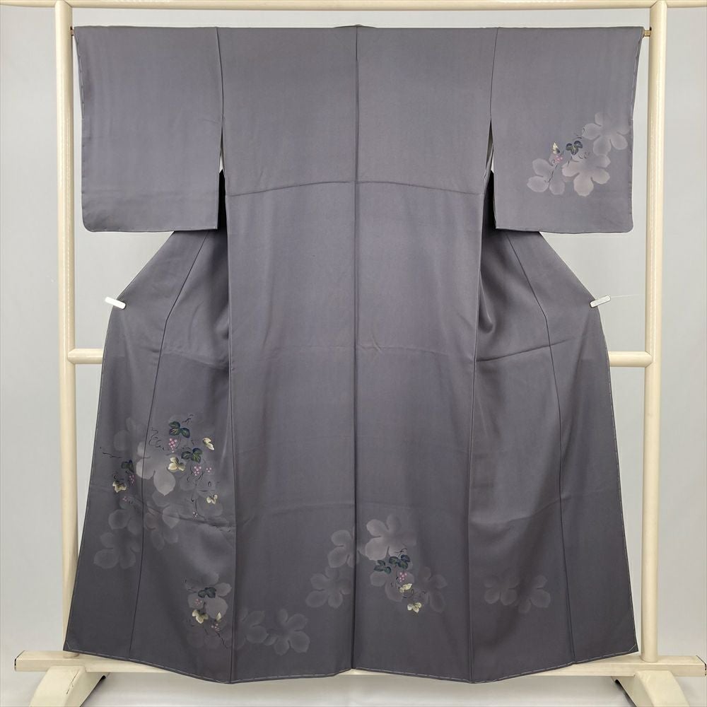 中古） 特撰加賀友禅 坂井教人 訪問着 絹鼠色 茶 グレー フォーマル