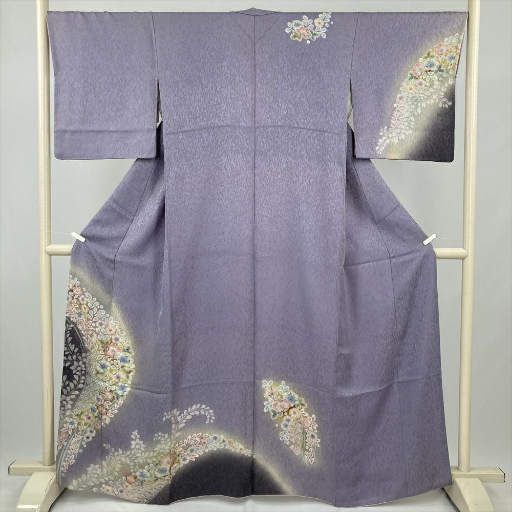 中古） 特撰京友禅 松井青々 訪問着 珊瑚色 マルチカラー セミ