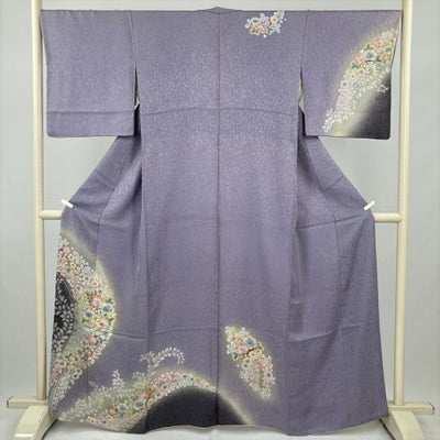 中古） 特撰京友禅 松井青々 訪問着 珊瑚色 マルチカラー セミ