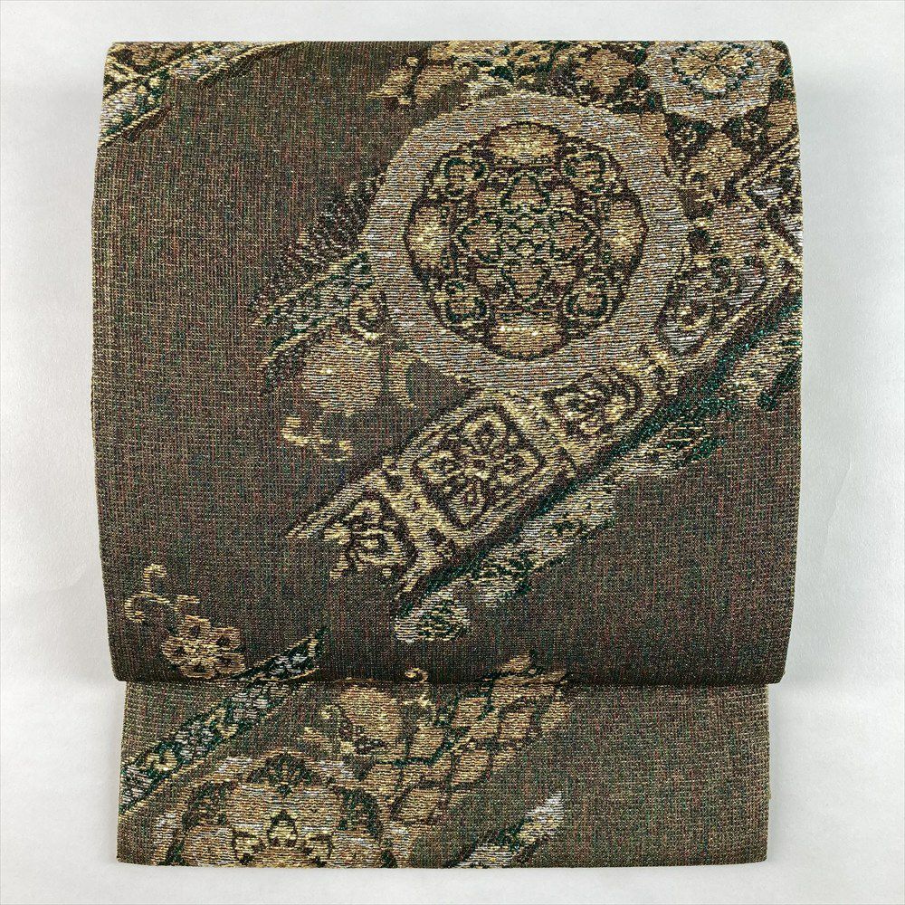 帯　袋帯　未使用品　シャレ帯　６通　茶色　／282 帯 袋帯 未使用品 シャレ帯 6通 茶色 ／282 - メルカリ