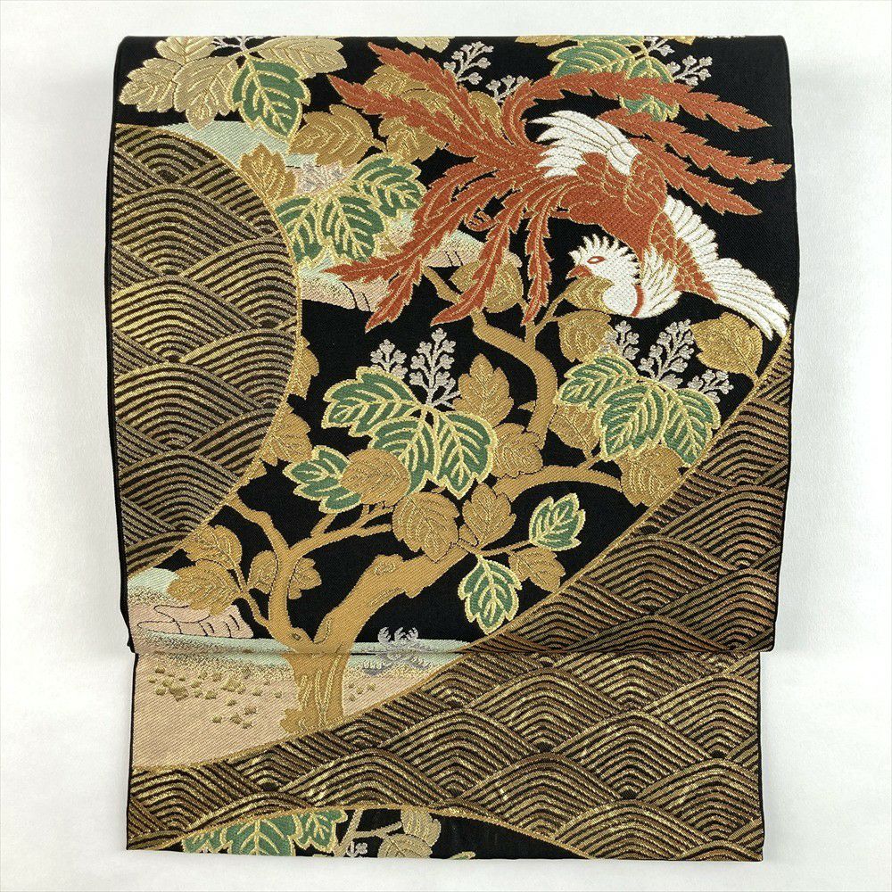 中古）藤林徳扇 袋帯 灰茶 金 藤林徳扇 苑寿 セミフォーマル
