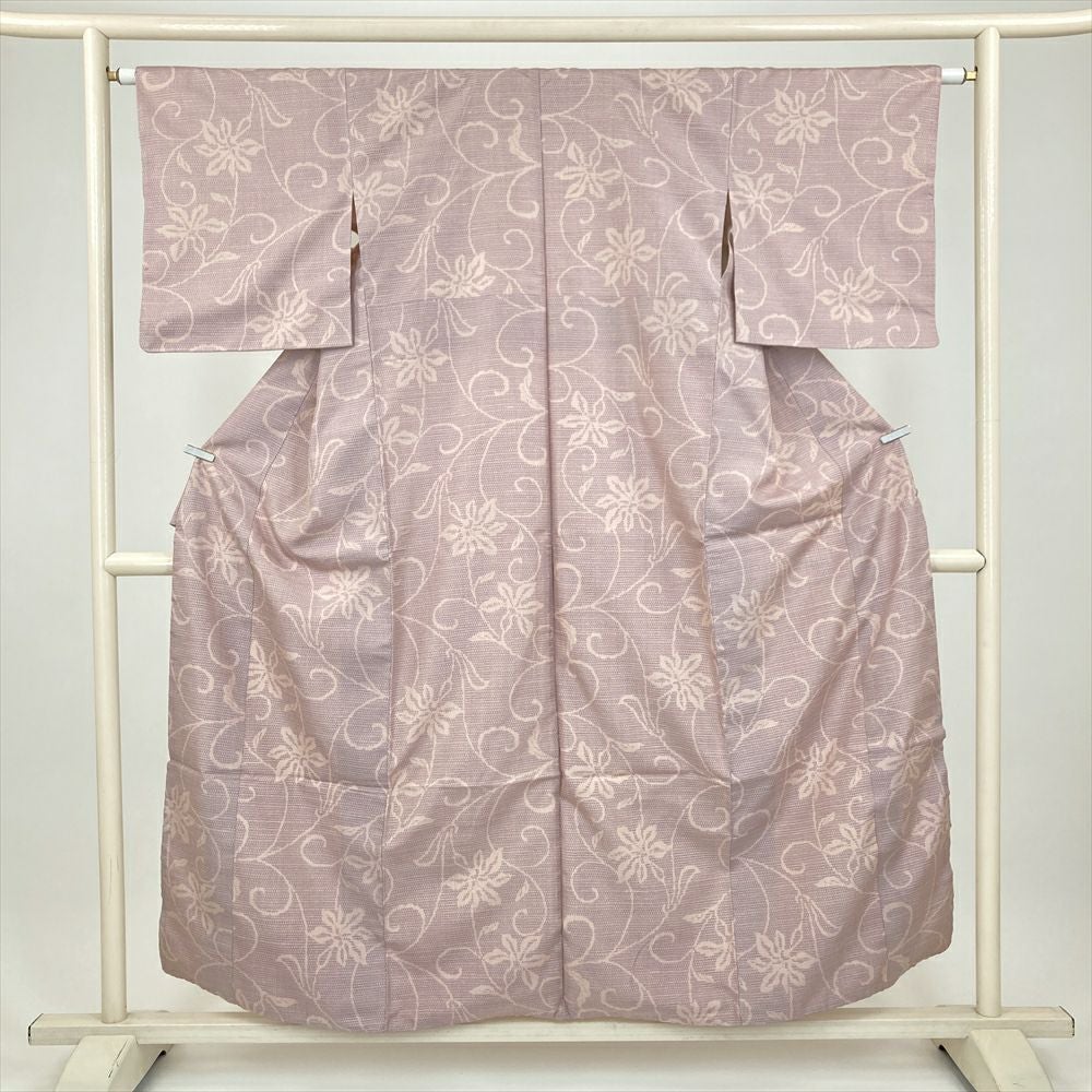 紬 身丈153.5cm 裄丈63cm 正絹 逸品 【中古】 紬 身丈153.5cm 裄丈63cm S 袷 山吹色 正絹 秀品｜中古・古着