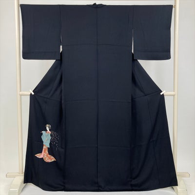 中古） 特撰加賀友禅 橋本しずか 訪問着 滅紫色 フォーマル 染め 