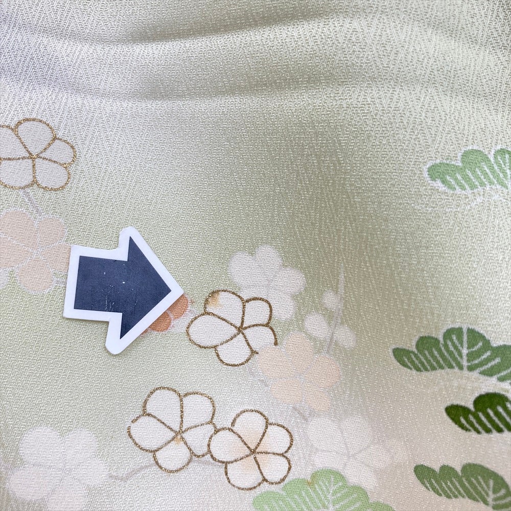 1000円引き! 明るい色の絹の刺繍訪問着。いま4800円。2月さらに500円引き4300円! 訪問着 じゅらく帝王紫 オリエンタル文様 手刺繍 訪問着 長襦袢セット