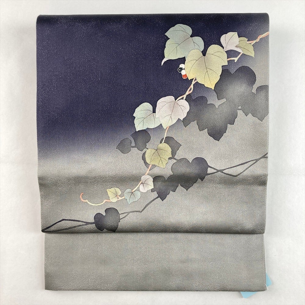 中古）袋帯 銀 フォーマル セミフォーマル 六通柄 金糸 銀糸 大華文
