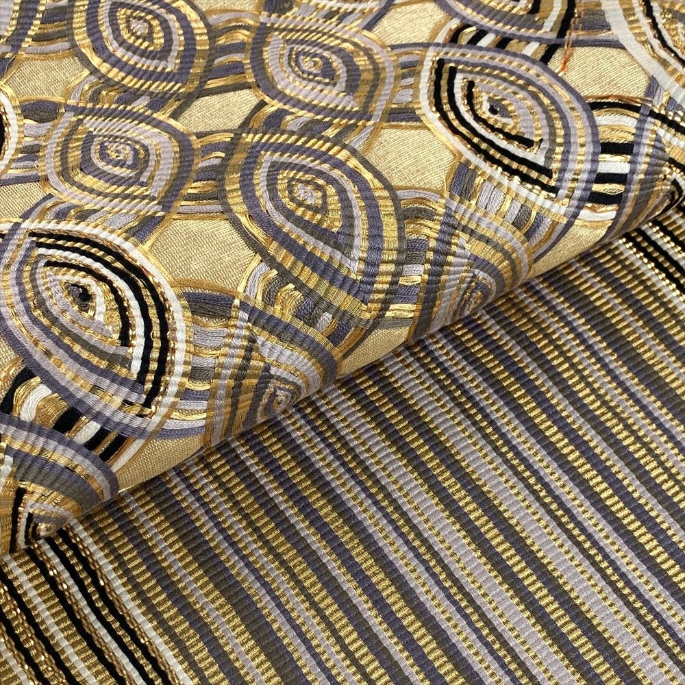 中古）袋帯 金 フォーマル セミフォーマル 全通 織り 組紐 ひなや 絹